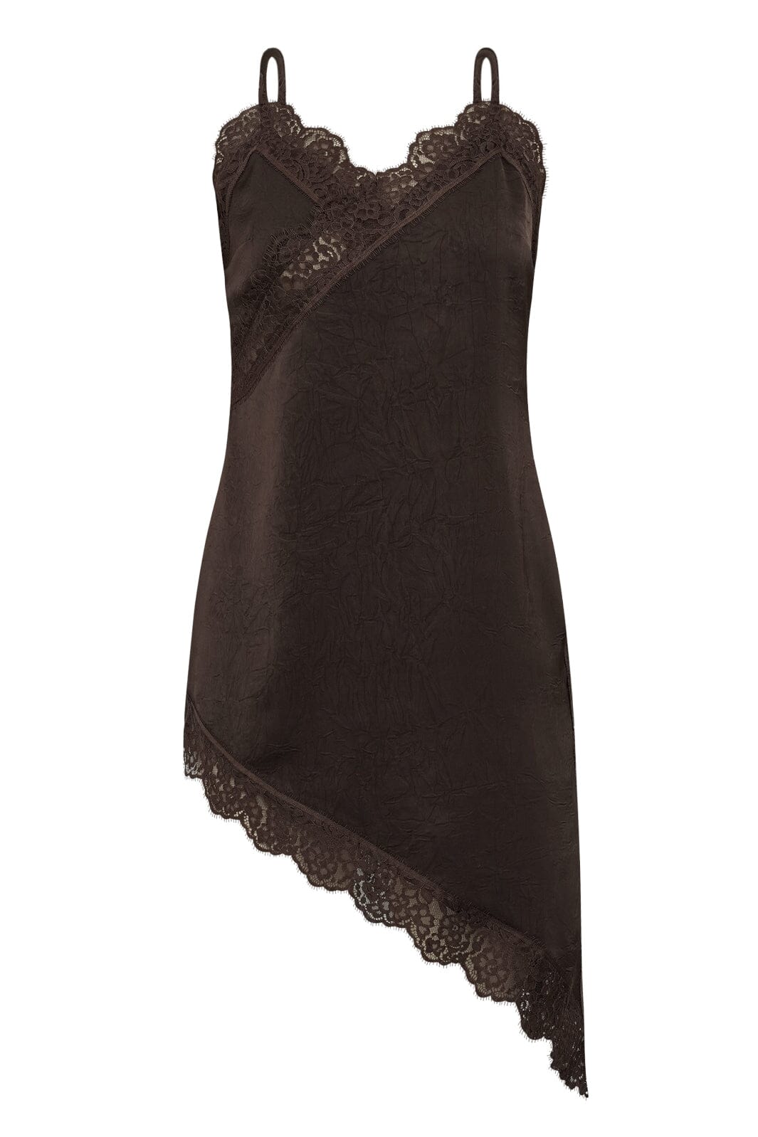 A-View - Sinda Lace Dress AV8206 - 194 - Dark Brown Kjoler