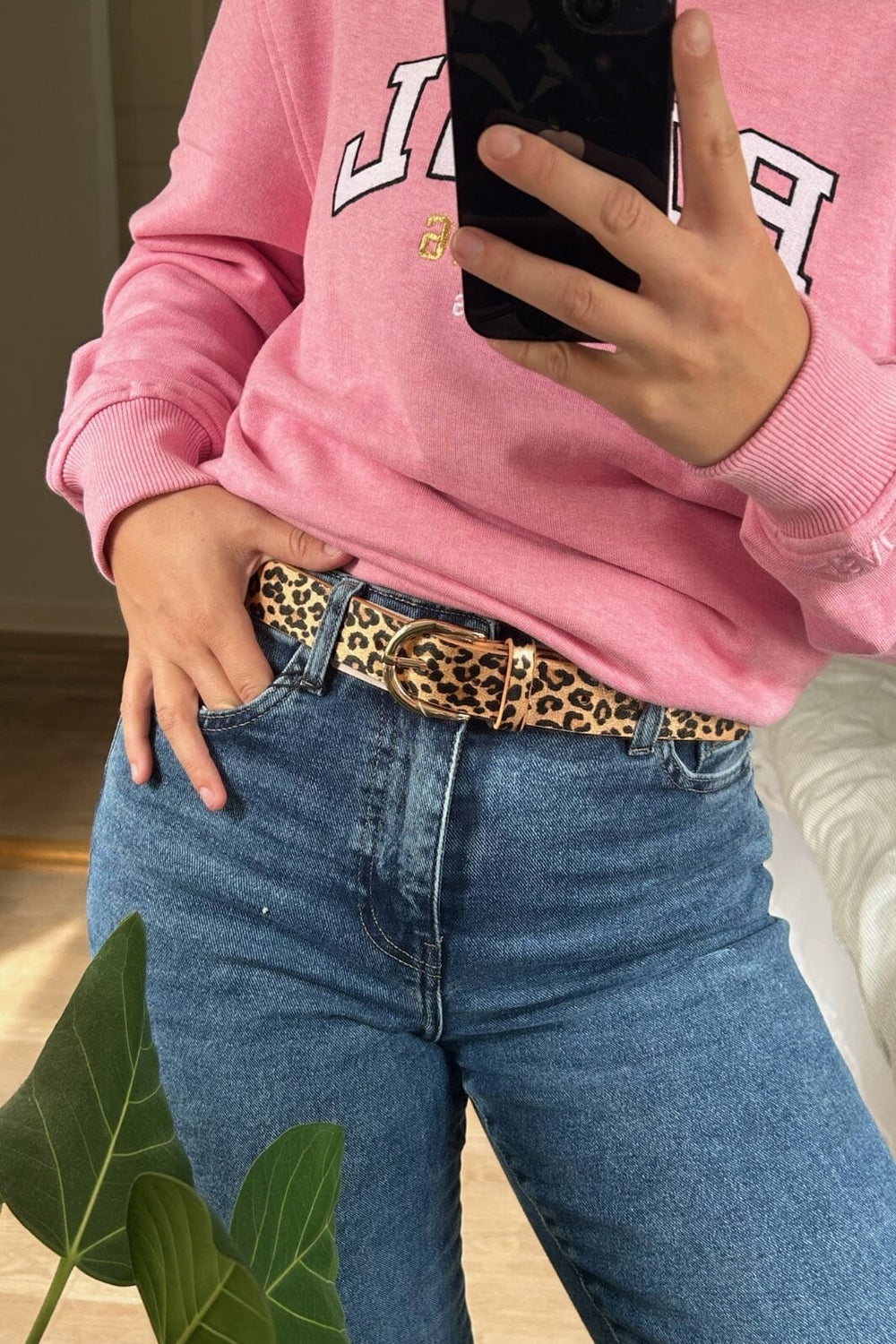Anobel Copenhagen - Leopard Print Belt C-23158 - Camel Bælter