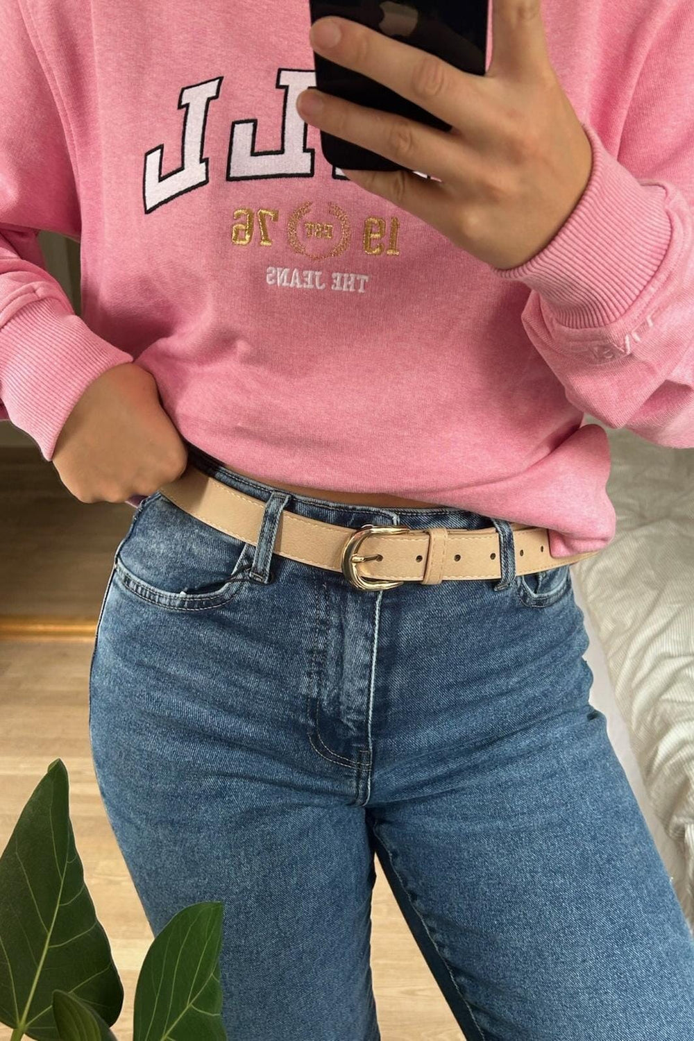 Anobel Copenhagen - Women's Faux Leather Belt PSH151 - Beige Bælter