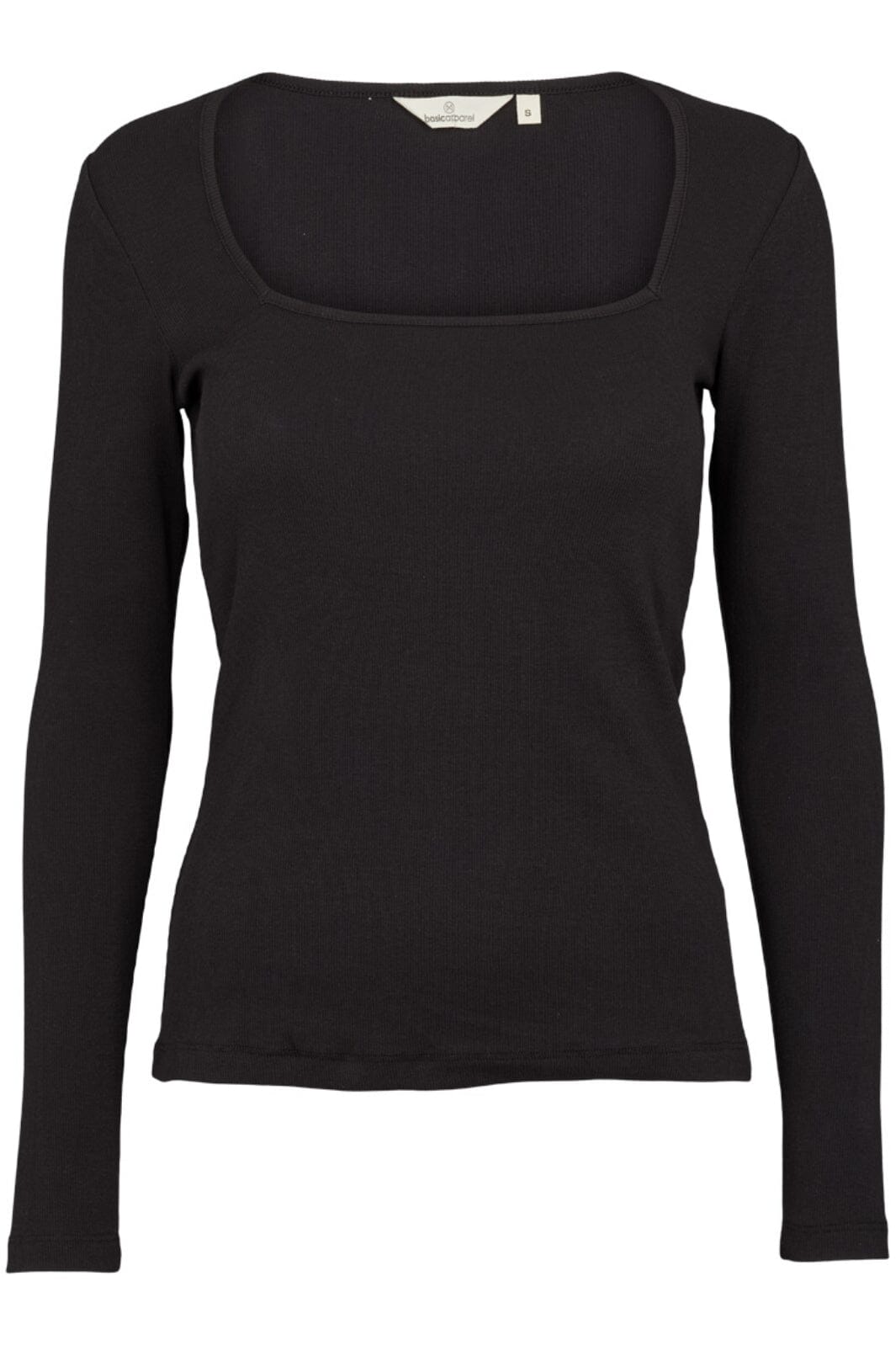 Basic Apparel - Ludmilla Square Neck - 001 Black Bluser