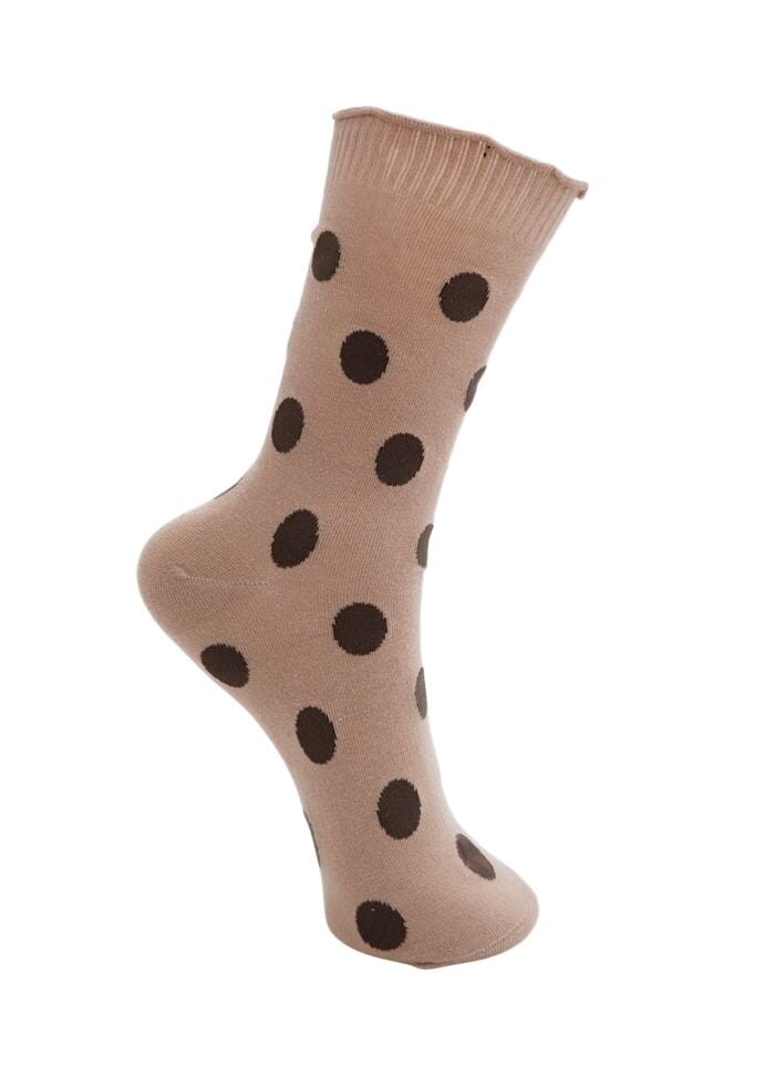 Black Colour - Bcmaike Sock 4388 - Latte Dot Strømper