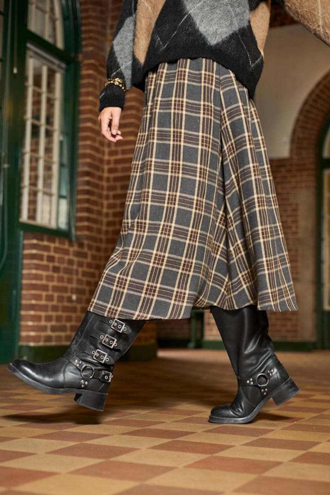 Black Colour - Bcnellie Skirt 41008 - Grey Nederdele