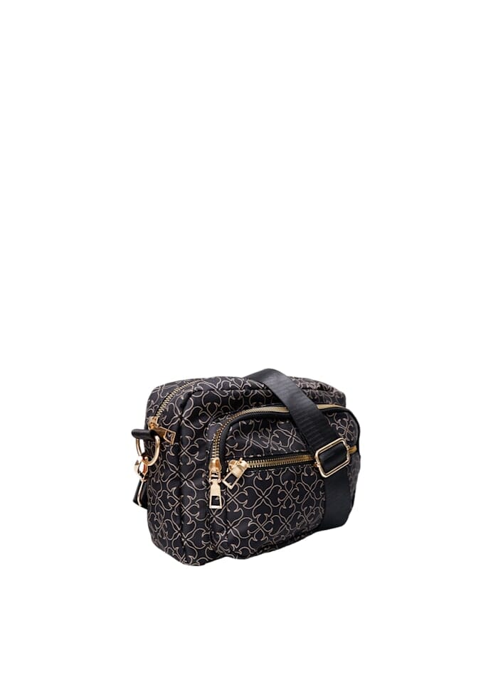 Black Colour - Bcvanda Printed Crossover Bag 9365 - Black Deco Tasker