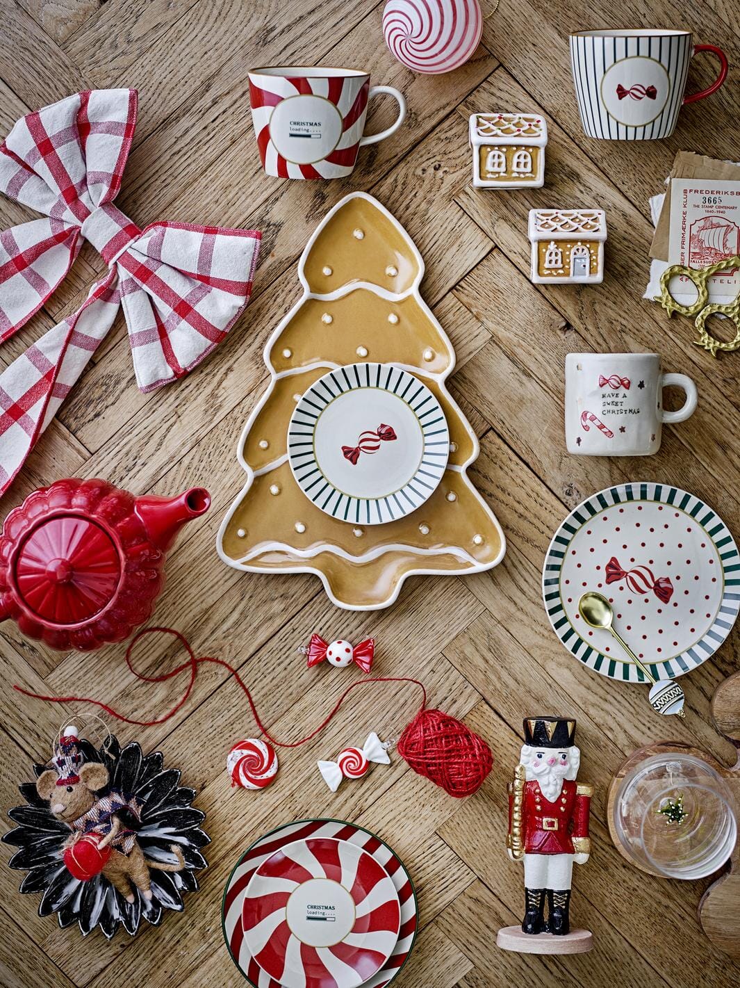 Bloomingville - Ruby Dekorations Sløjfe, Rød, Bomuld 82068551 - Red