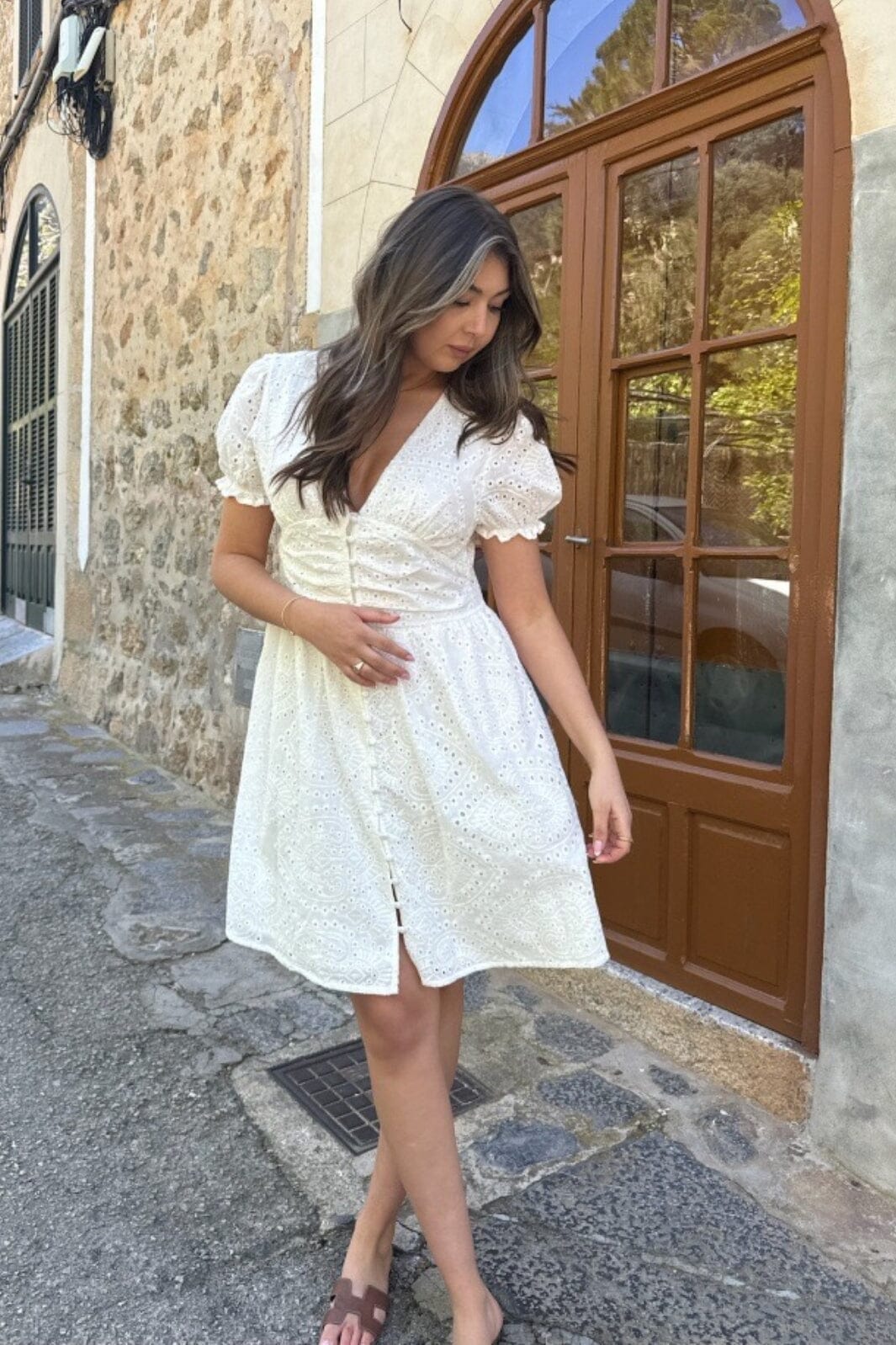 BYIC - Marieic Dress - we White Embroidery Kjoler