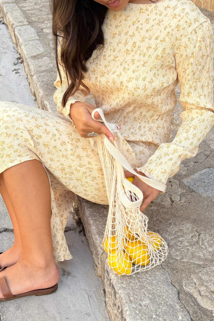 BYIC - Odaic Dress A1015 - Yellow Flower Print Kjoler