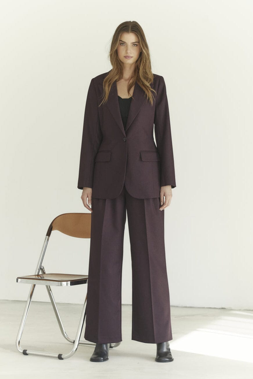 Co´Couture - Almiracc Pleat Pant 31623 - 67 - Plum Bukser