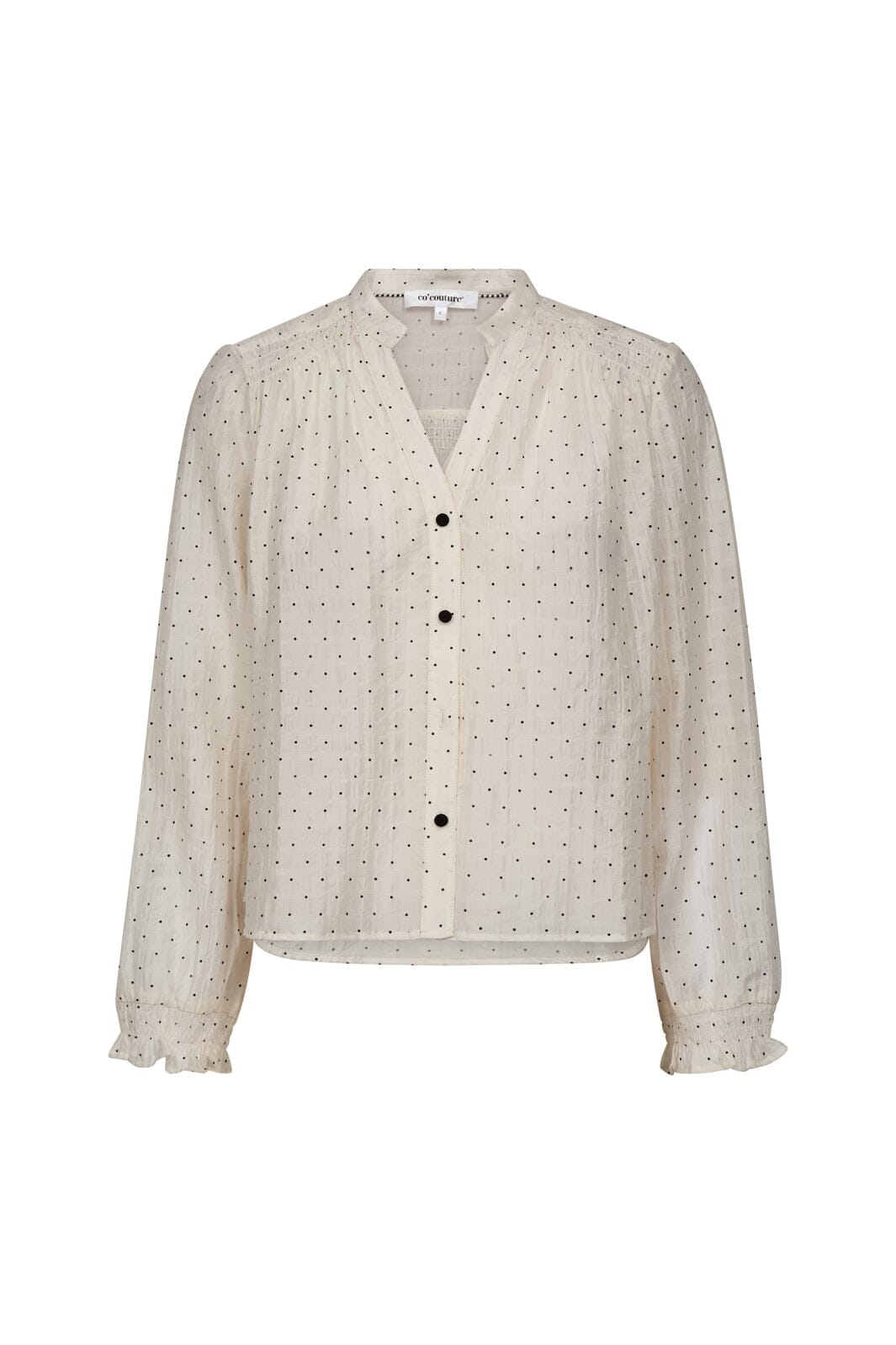 Co´Couture - Dallycc Dot V-Shirt 45007 - 11 - Off White