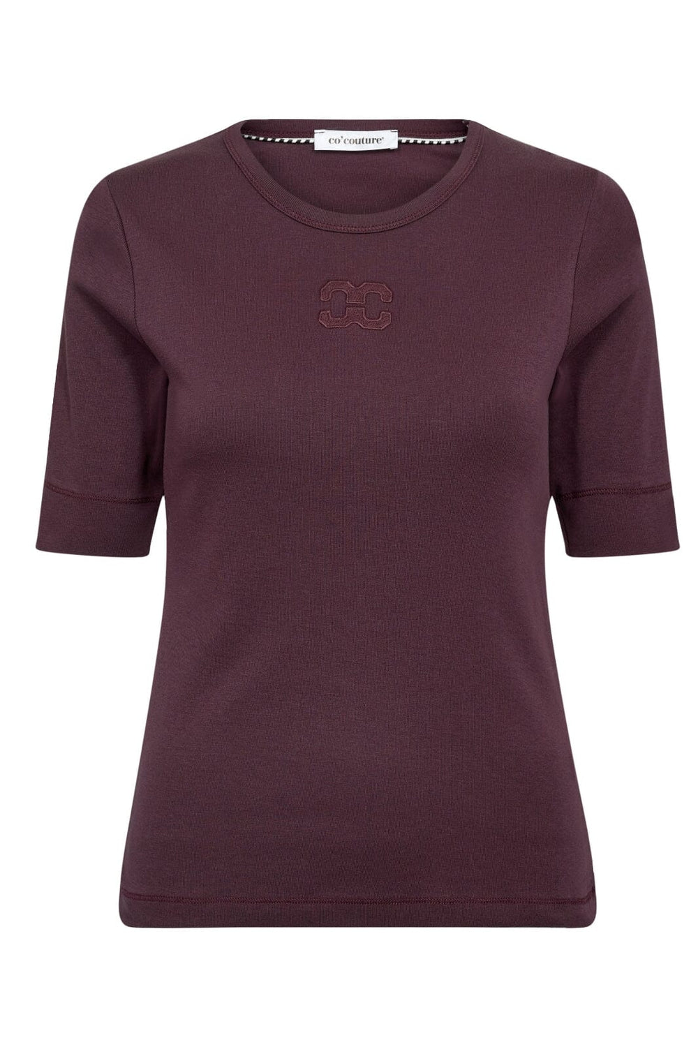 Co´Couture - Grannycc Embroidery Ss Tee 33166 - 87 - Winered