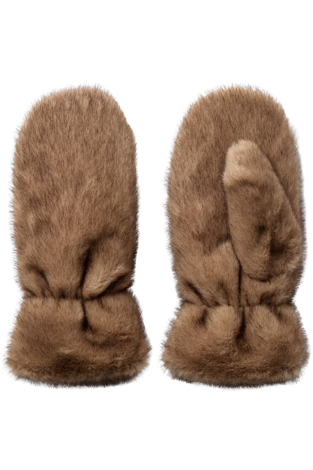 Co´Couture - Isabelcc Fur Mitten 39061 - 154 - Walnut Handsker & Vanter