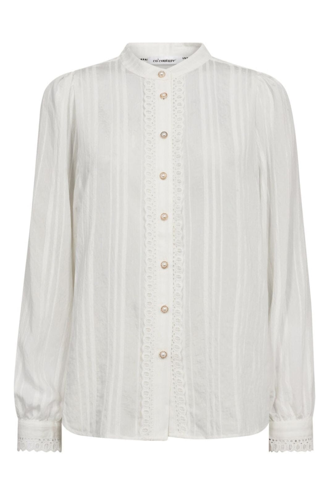 Co´Couture - Kesicc Lace Shirt 35960 - 4000 - White Skjorter