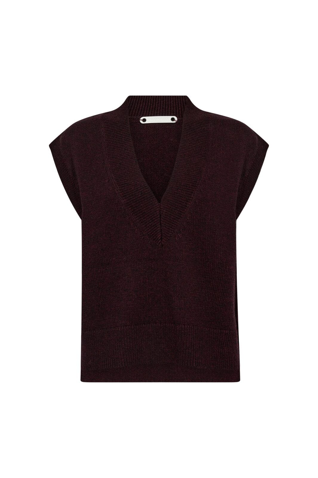Co´Couture - Majacc V-Knit Vest 32220 - 87 - Winered
