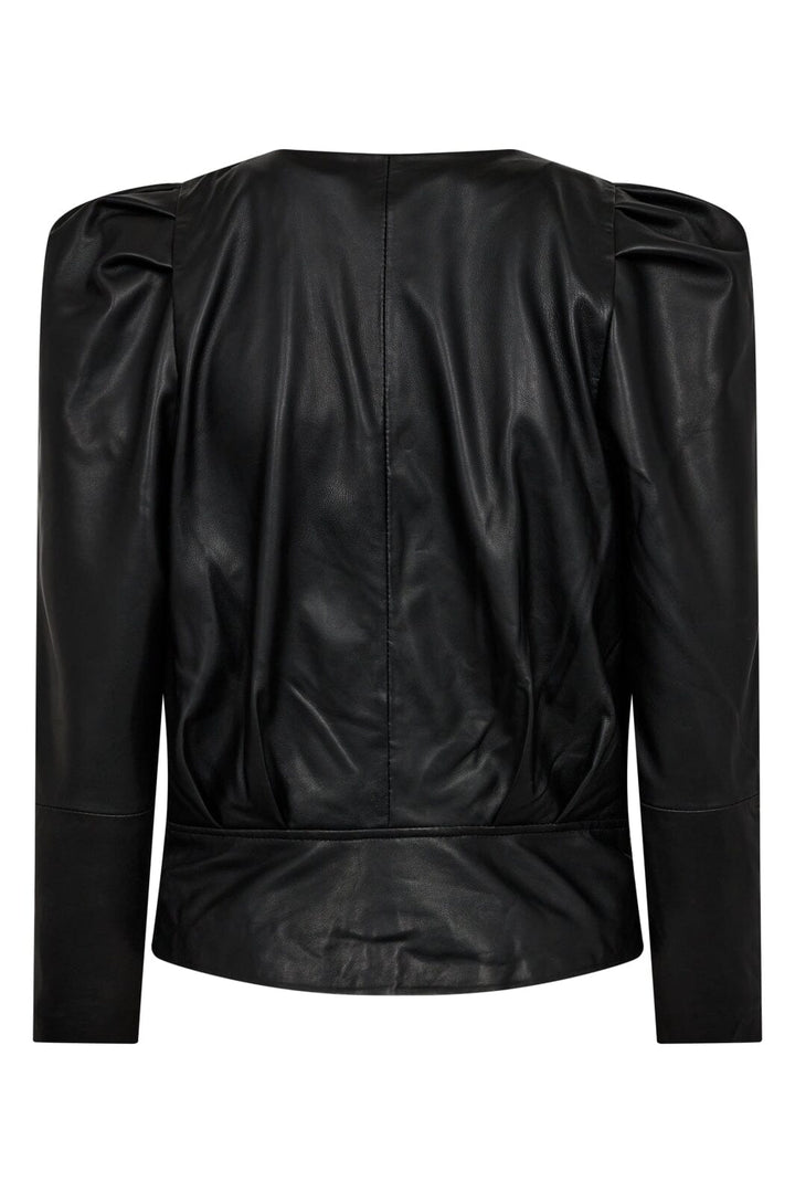 Co´couture - Phoebecc Drape Puff Blouse - 96 Black Bluser