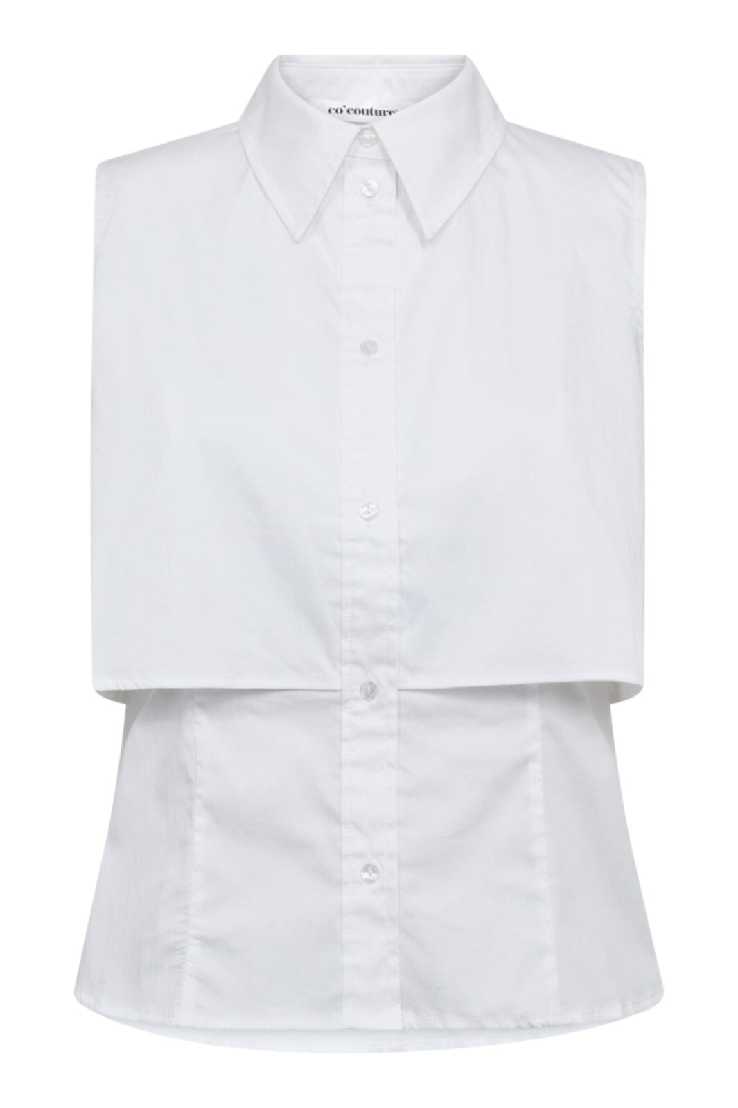 Co´Couture - Sannacc Double Layer Top 35840 - 4000 - White