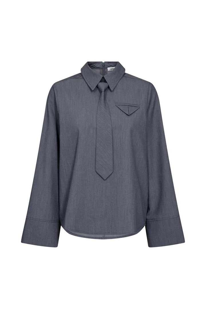 Co´Couture - Tengacc Tie Blouse 45044 - 586 - Dusty Blue