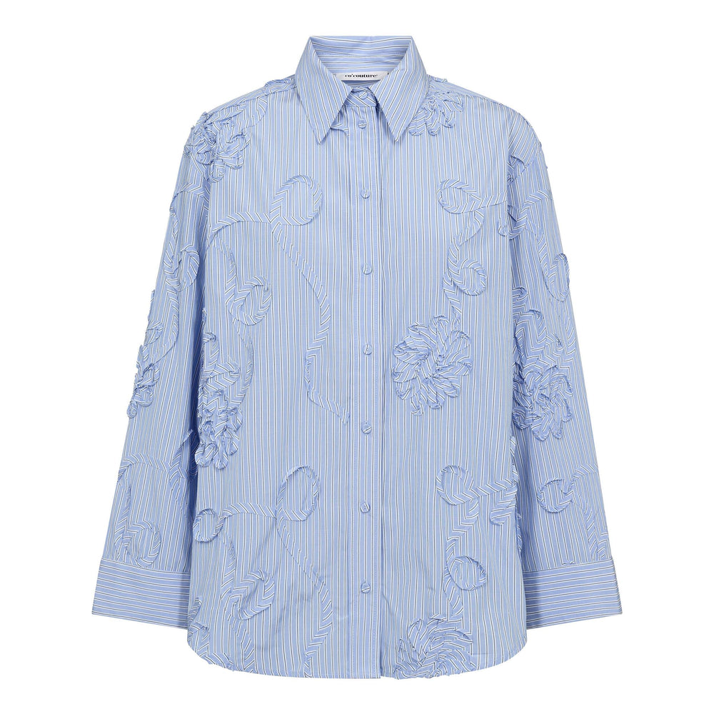 Co´Couture - Xaviercc Avy Stripe Shirt 45103 - 23 - Pale Blue Skjorter