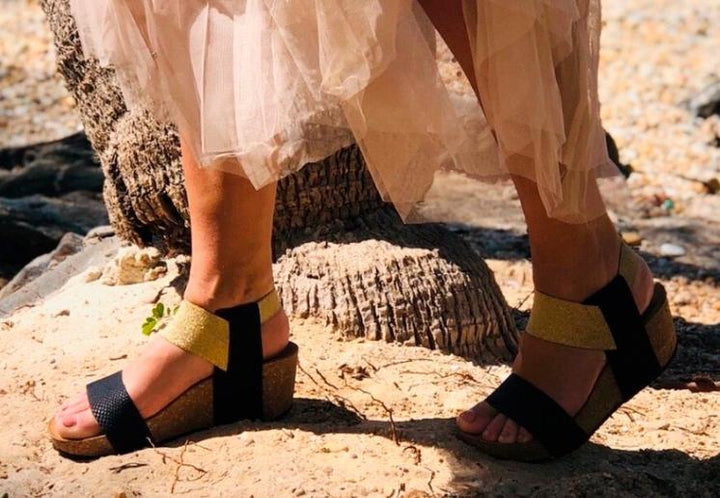 Copenhagen Shoes - Daniela Snake - Black Sandaler