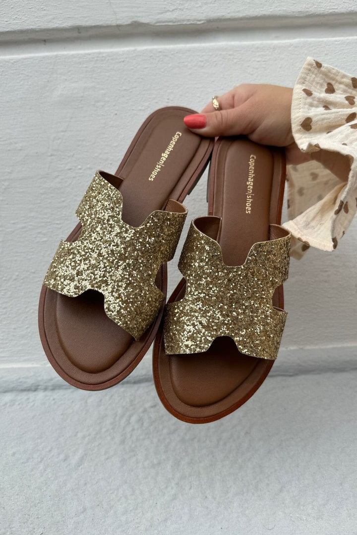 Copenhagen Shoes - Ivy - 013 Gold Glitter Sandaler