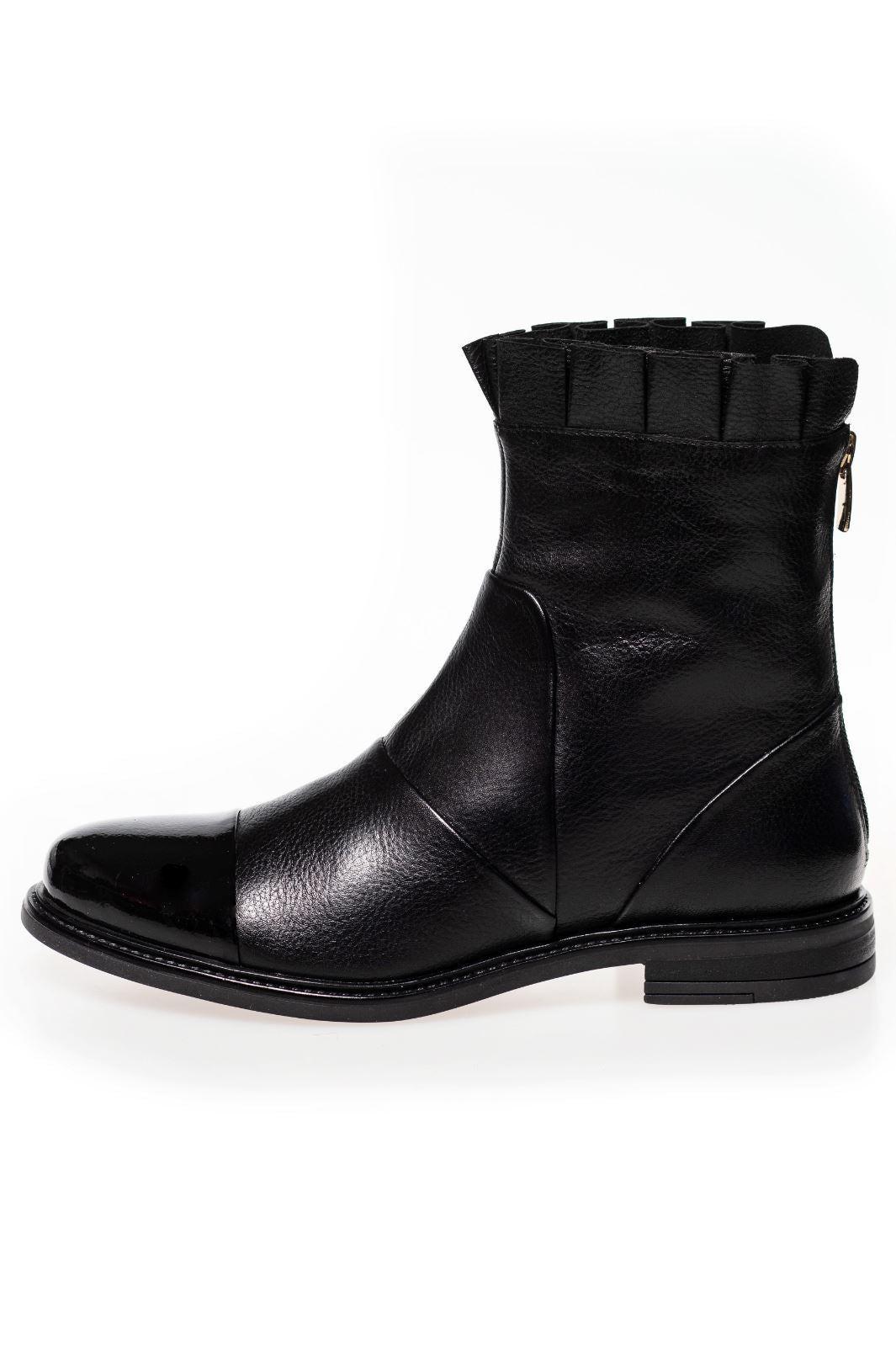 Copenhagen Shoes - Margaret - 00010 Black W/Patent Toe Støvler