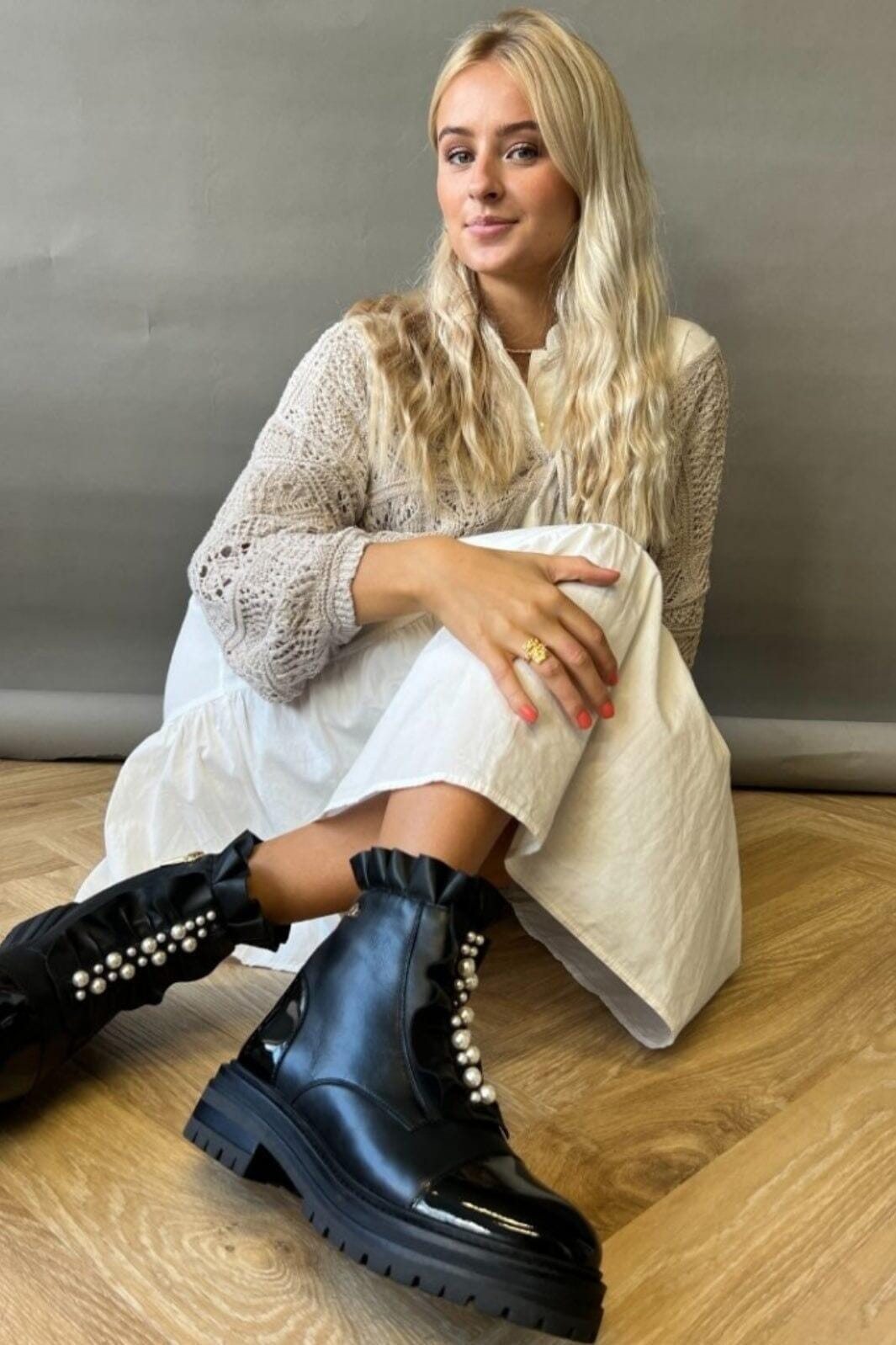 Copenhagen Shoes - Pretty Pearls - 0001 Black Støvler