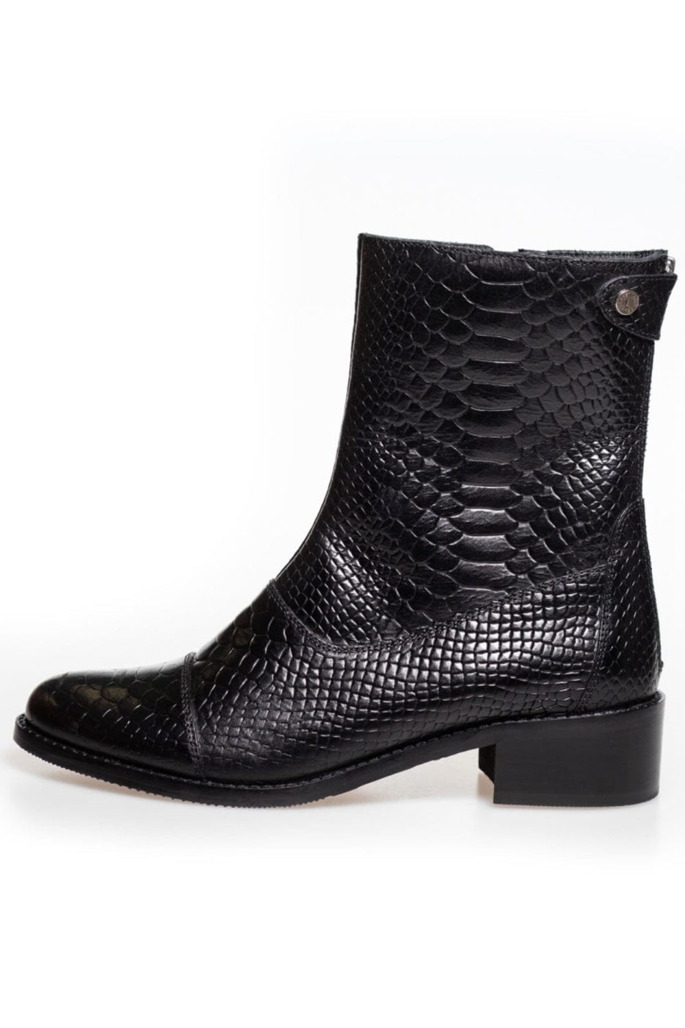 Copenhagen Shoes - She Crocco - Black Støvler