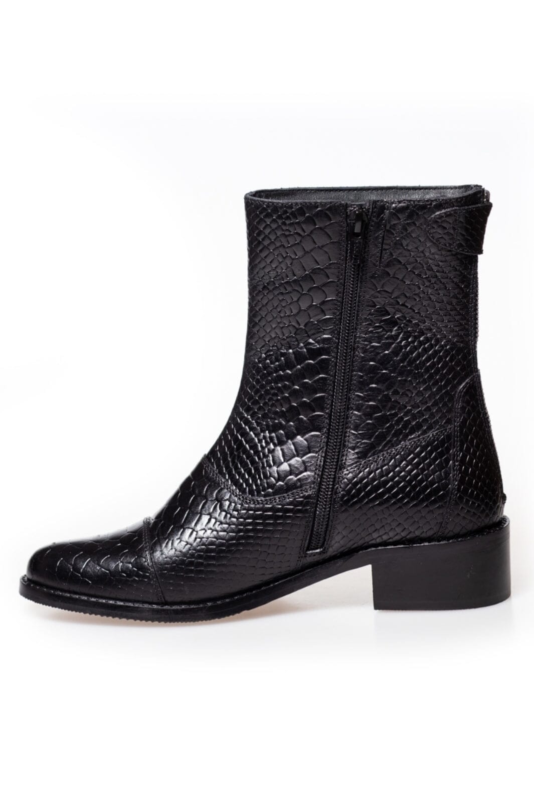 Copenhagen Shoes - She Crocco - Black Støvler