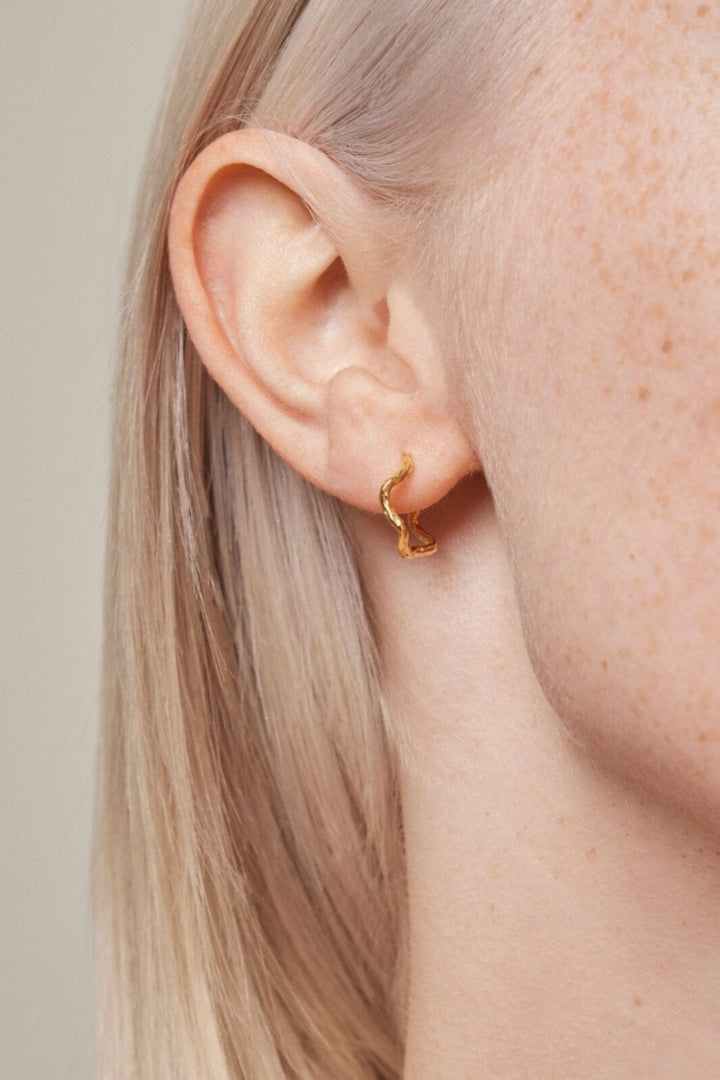 Enamel Copenhagen - Hoops, Holly Large - 925S/Gp/M Øreringe