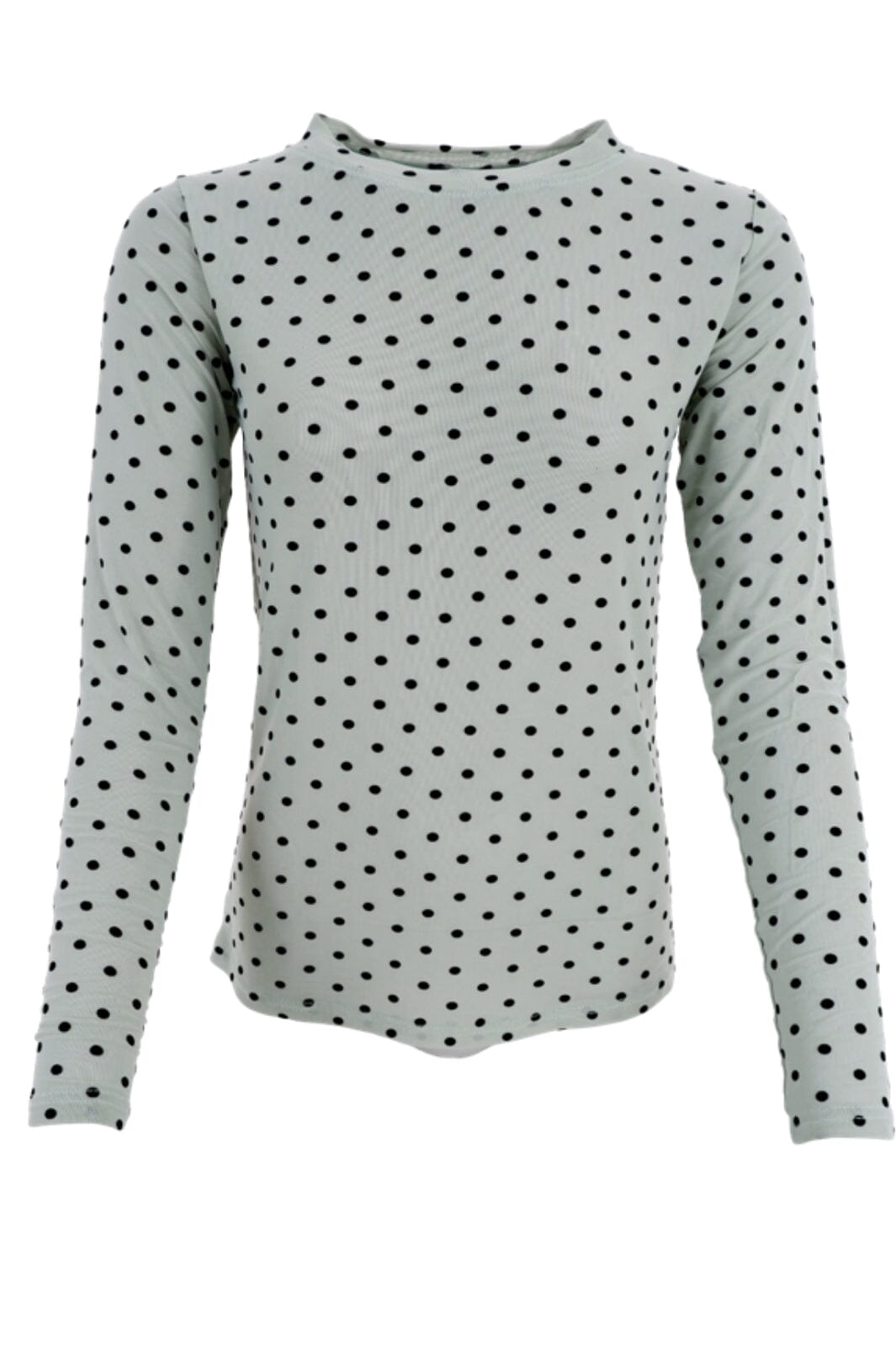 Forudbestilling - Black Colour - Bcjennie Dotted Mesh Blouse - Pastel Green Bluser