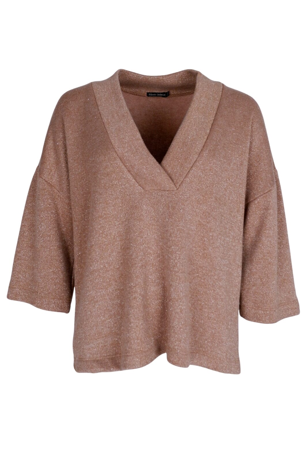 Forudbestilling - Black Colour - Bckris Deep V-Neck Sweat (Limited) - Frappe Bluser