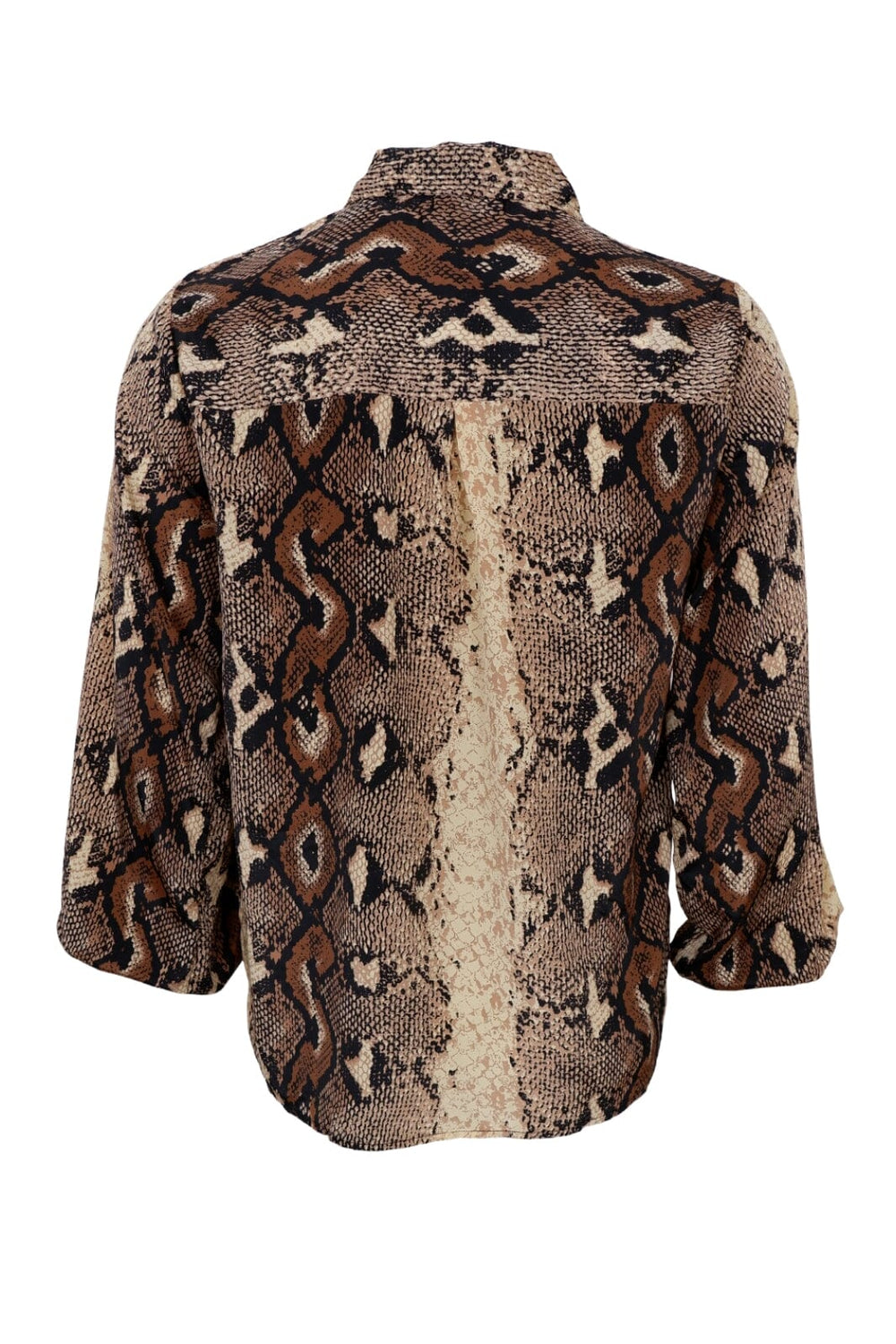 Forudbestilling - Black Colour - Bcluna Blouse With Collar - Python Bluser