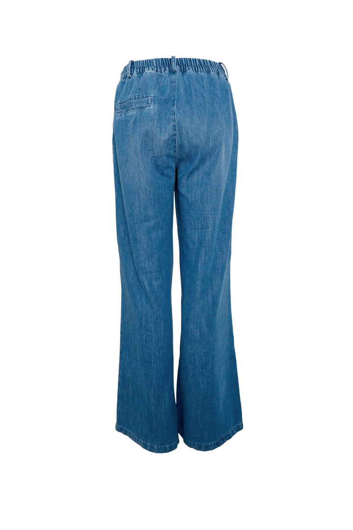 Forudbestilling - Black Colour - Bcnettie Box Jeans - Mid Blue Bukser
