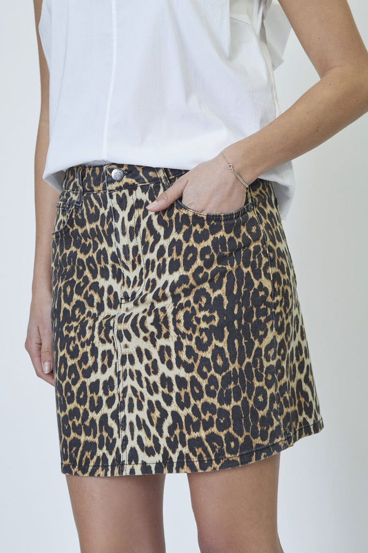 Co´Couture - Leocc Denim Skirt 34197 - 16 - Khaki