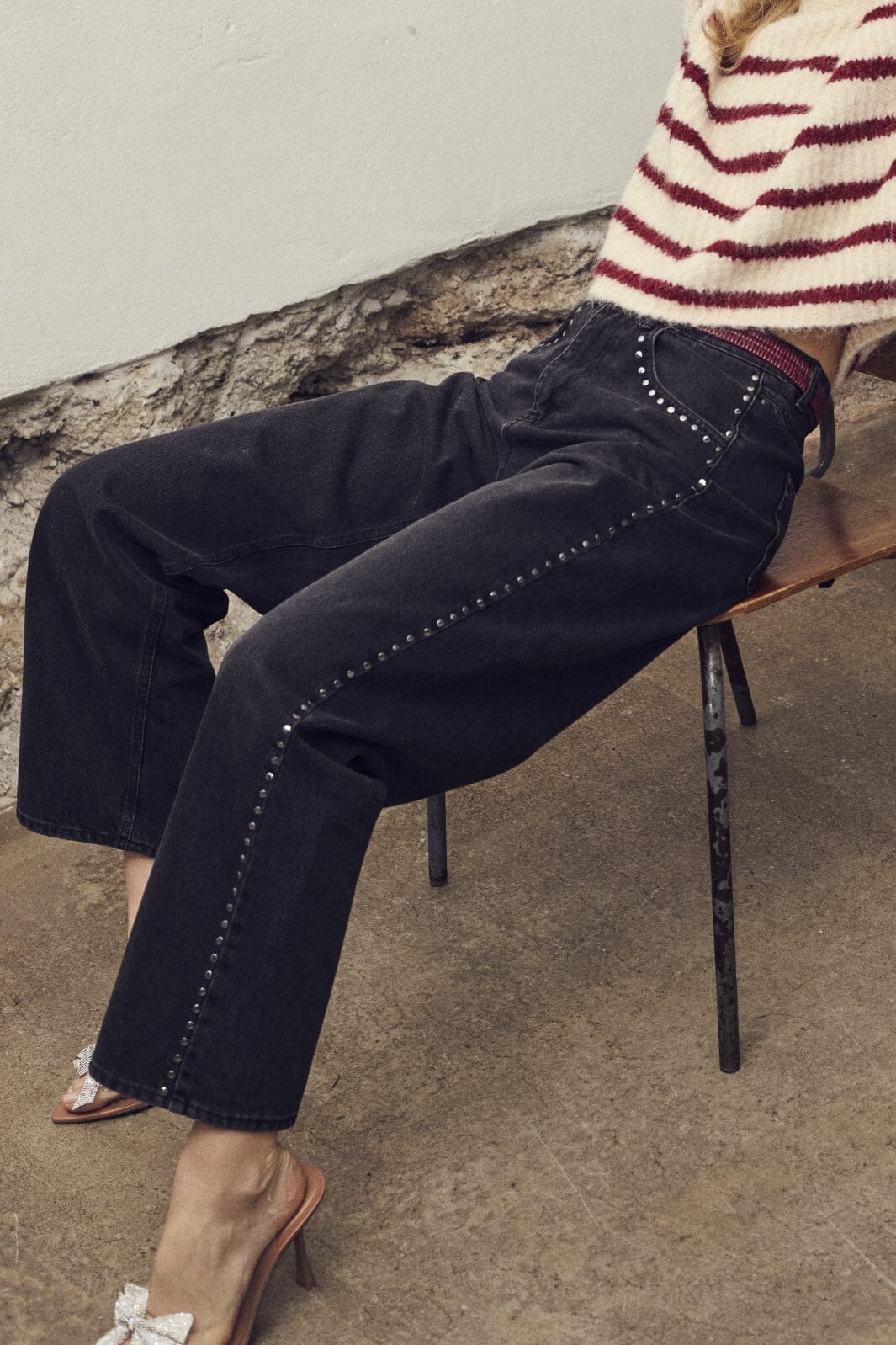 Forudbestilling - Co´couture - New Vikacc Stud Jeans 31346 - 96 Black Bukser