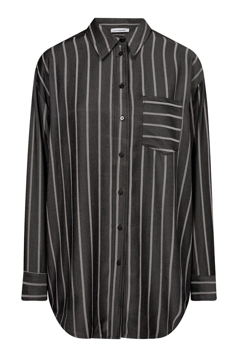 Forudbestilling - Co´couture - Suecc Stripe Oversize Shirt 35696 - 96 Black Skjorter