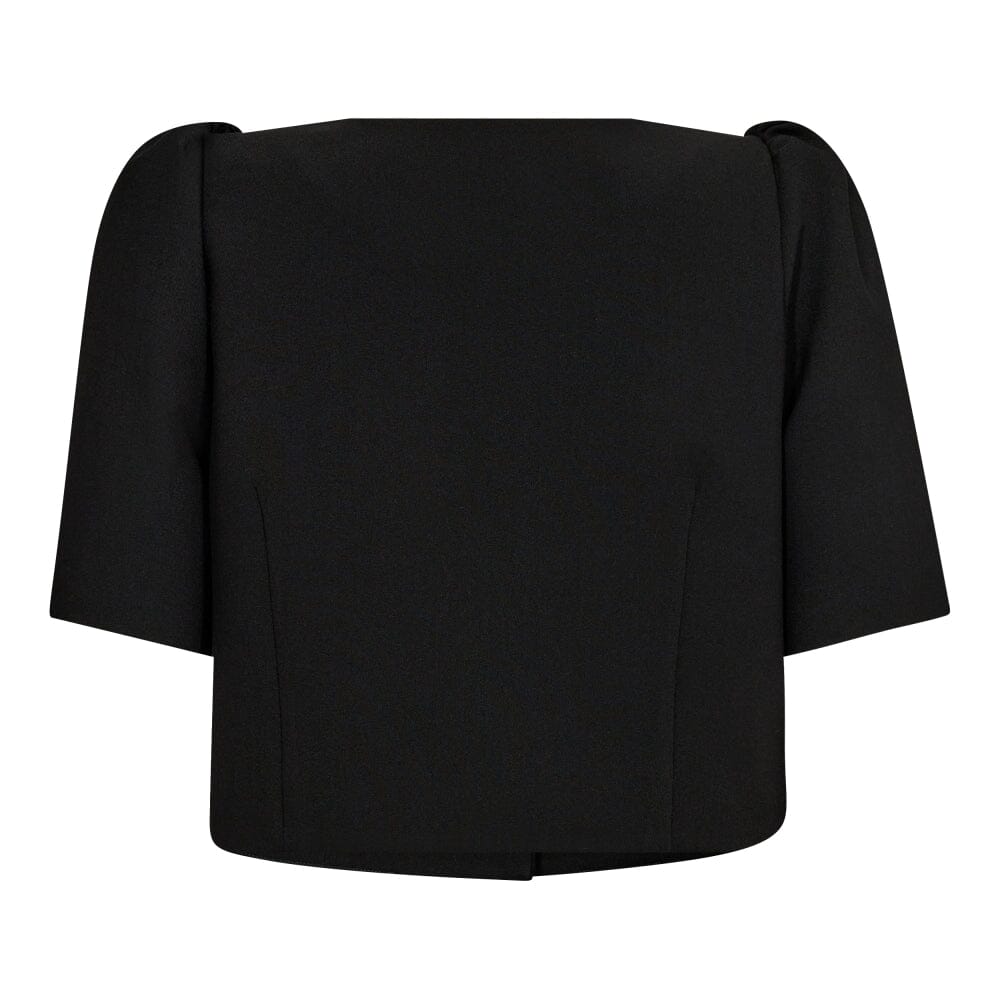Forudbestilling - Co´couture - Volacc Crop Tie Ss Blazer 30193 - 96 Black Blazere