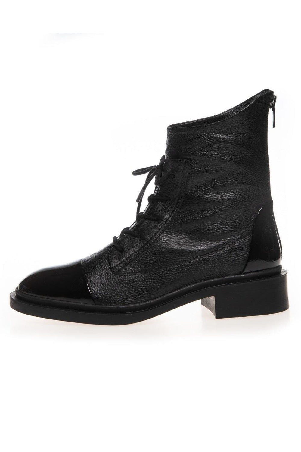 Forudbestilling - Copenhagen Shoes - Power - 00010 Black W/Patent Toe Støvler
