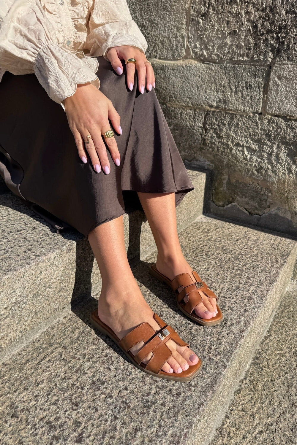 Forudbestilling - Copenhagen Shoes - Women'S World CS8463 - 0241 - Cognac Sandaler