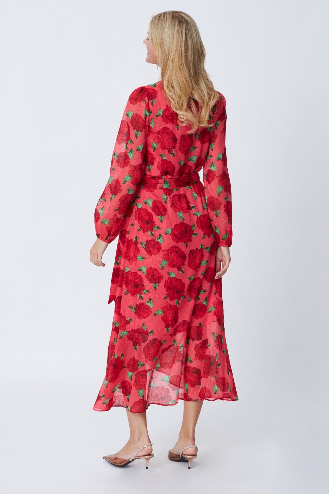 Forudbestilling - Cras - Luellacras Dress - 8019 Coral Roses Kjoler