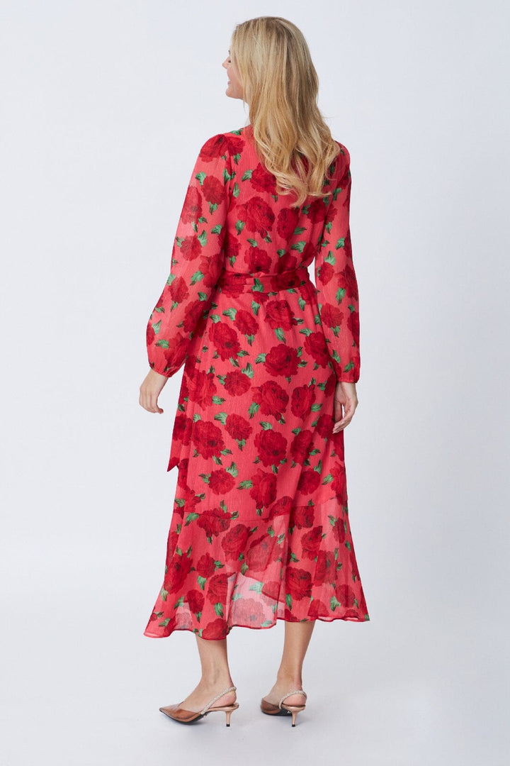 Forudbestilling - Cras - Luellacras Dress - 8019 Coral Roses Kjoler