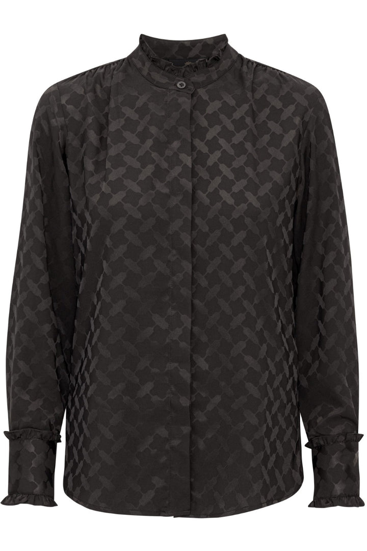 Forudbestilling - Karmamia - Trinity Shirt - Black Keffiyeh Jacquard (September) Skjorter