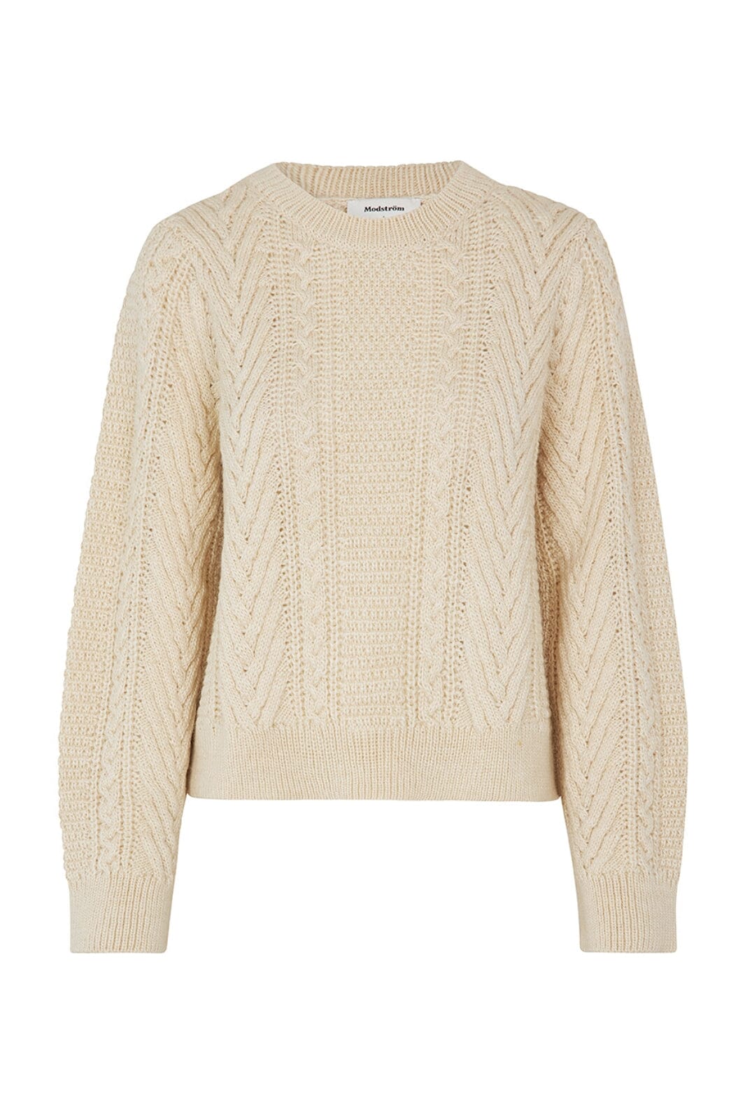 Forudbestilling - Modström - Grannonmd O-Neck - 12 Vanilla Ice Strikbluser