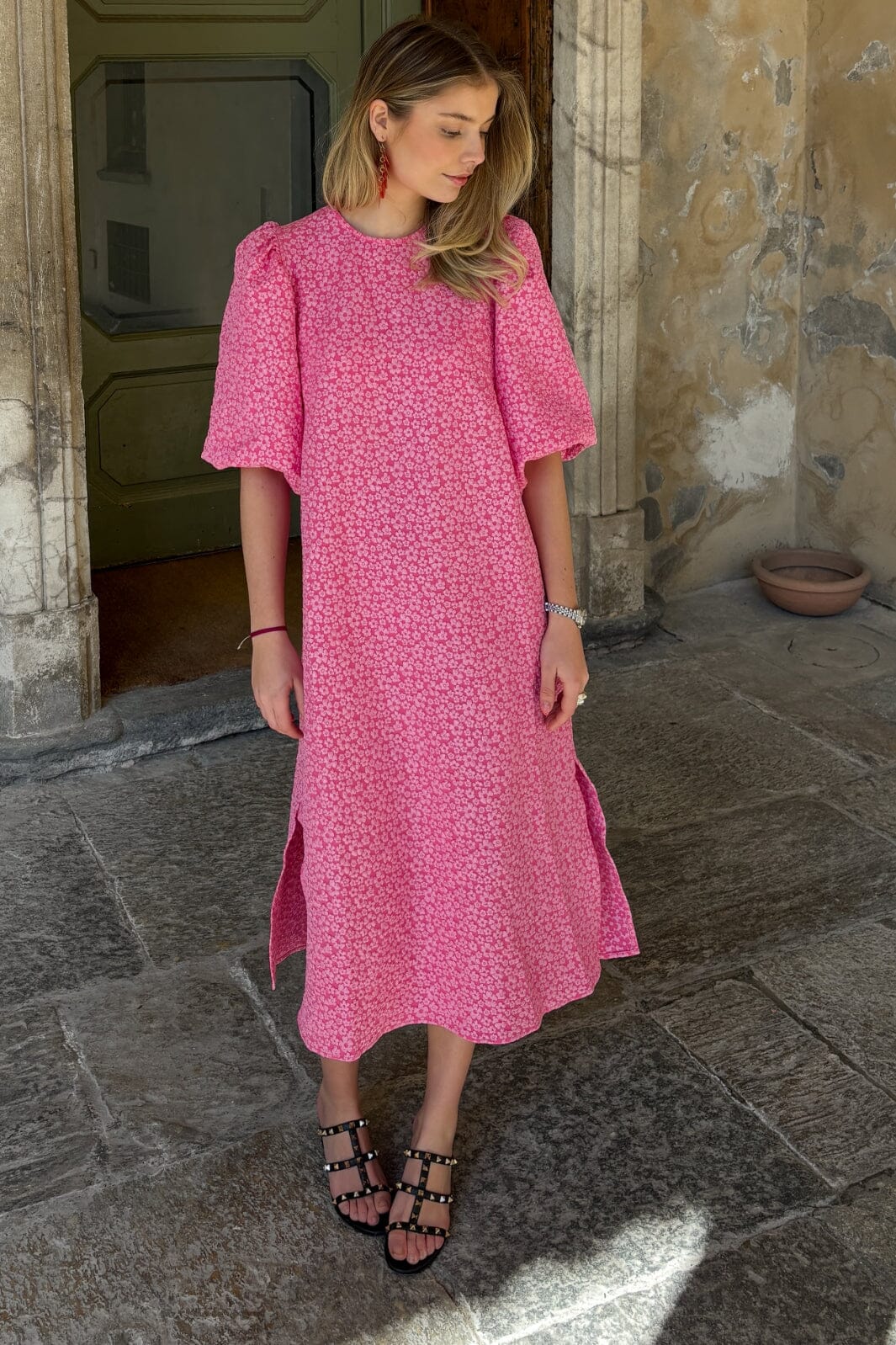 Forudbestilling - Noella - Reno Pastis Long Dress - 031 Bright Pink Kjoler