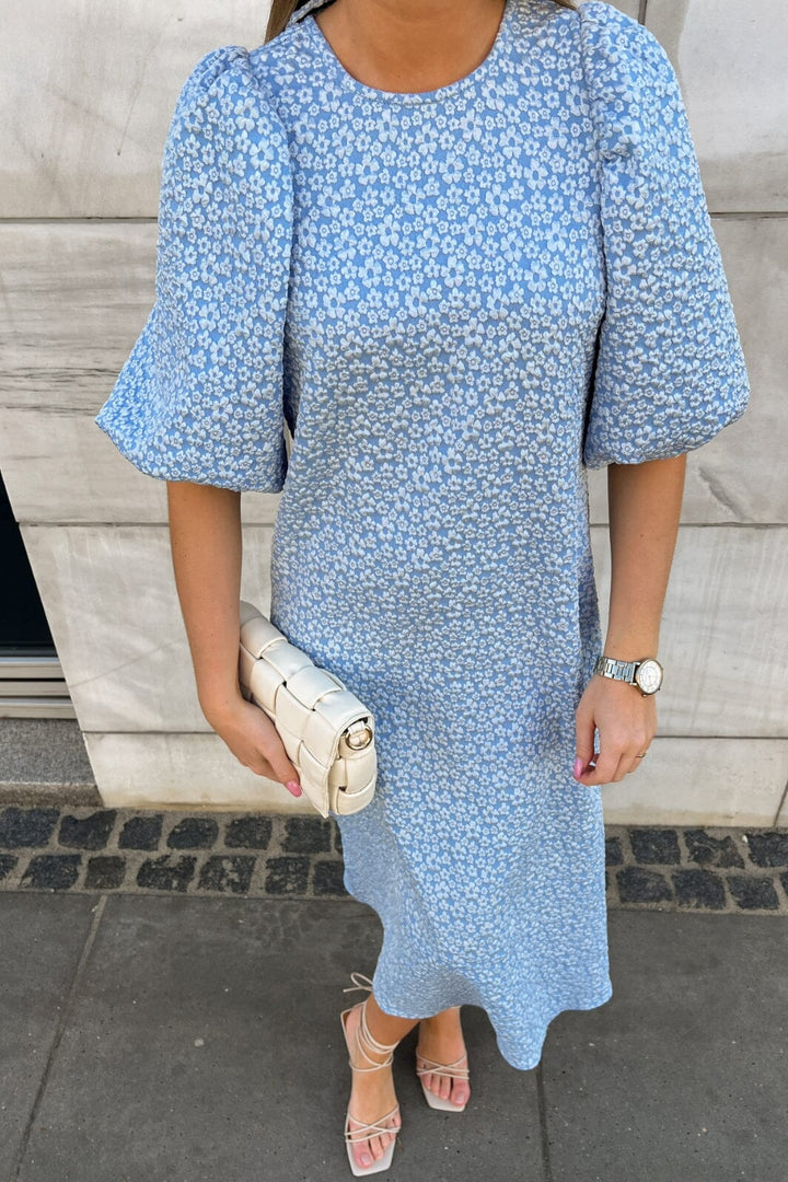 Forudbestilling - Noella - Reno Pastis Long Dress - Light Blue Kjoler