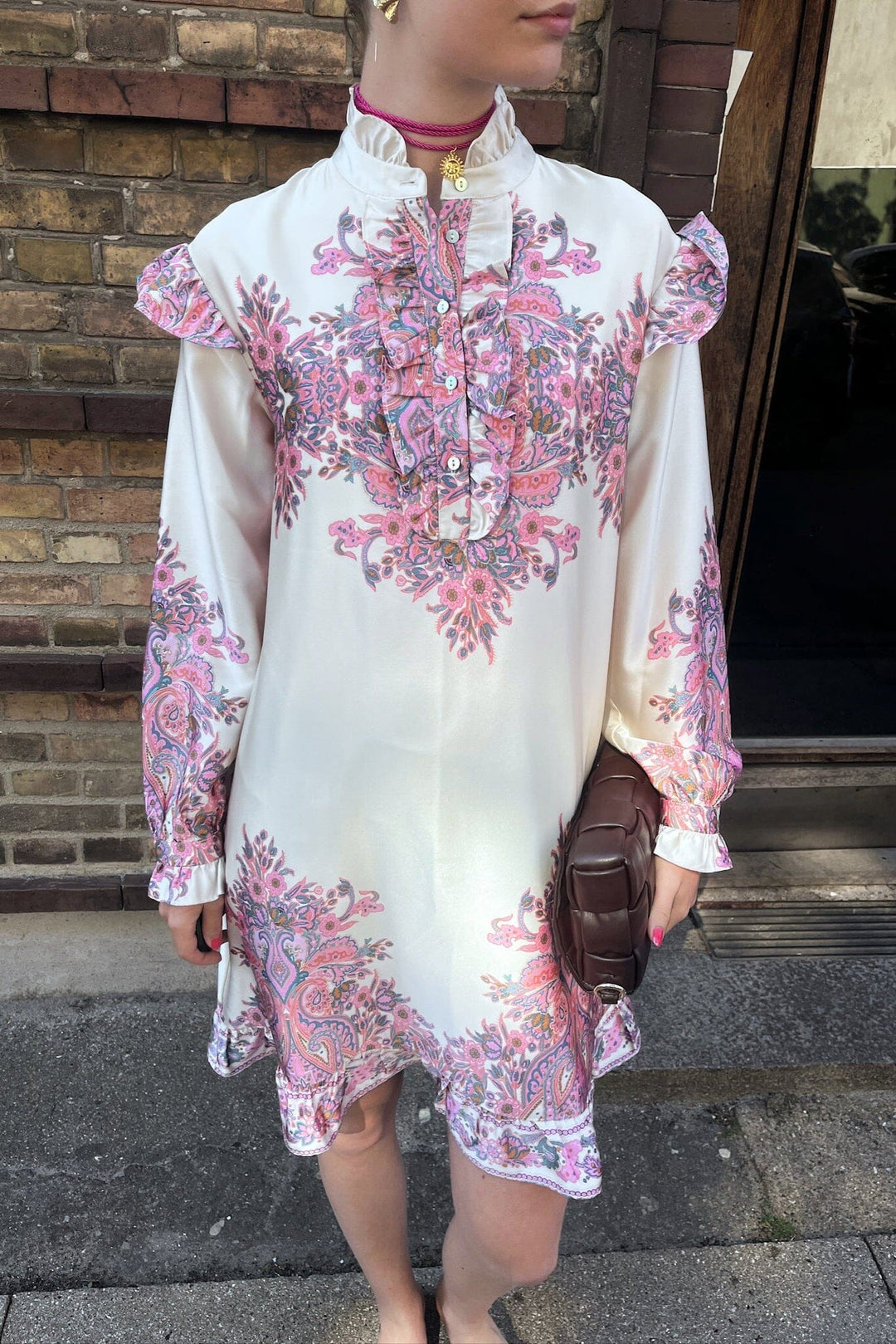 Forudbestilling - Noella - Reno Ruby Ruffle Dress 14790001 - 1422 - Drusella Print Kjoler