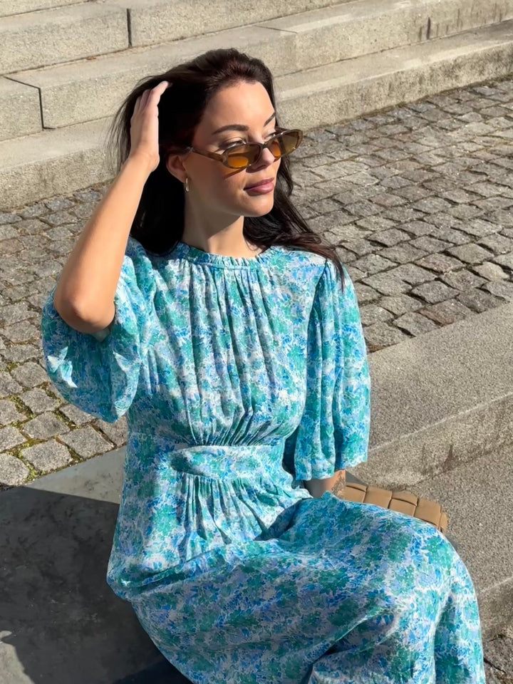Forudbestilling - Noella - Ruth Dress 13300002 - 1325 - Cindy Blue Print Kjoler