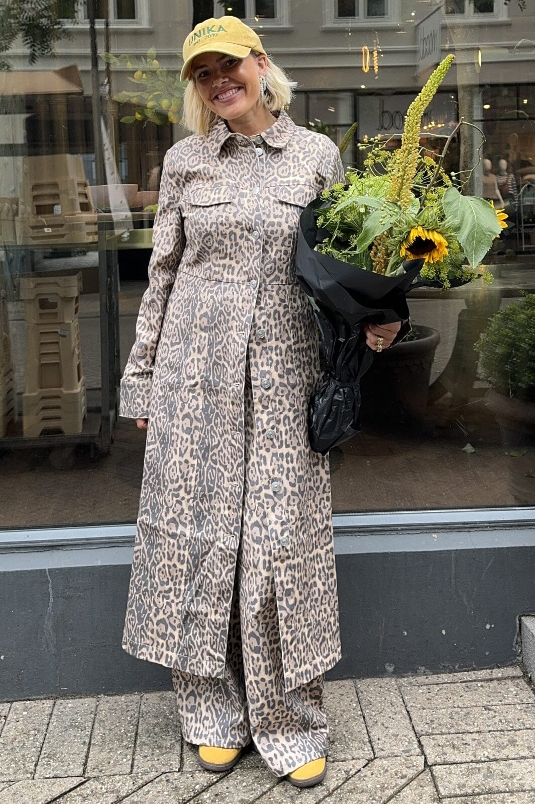 Forudbestilling - Pieces - Pcfia Ls Long Denim Dress Fsy - 4747700 Black Leo Kjoler