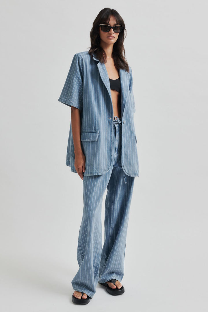 Forudbestilling - Second Female - Layne SS Blazer 59762 - Light blue denim Blazere