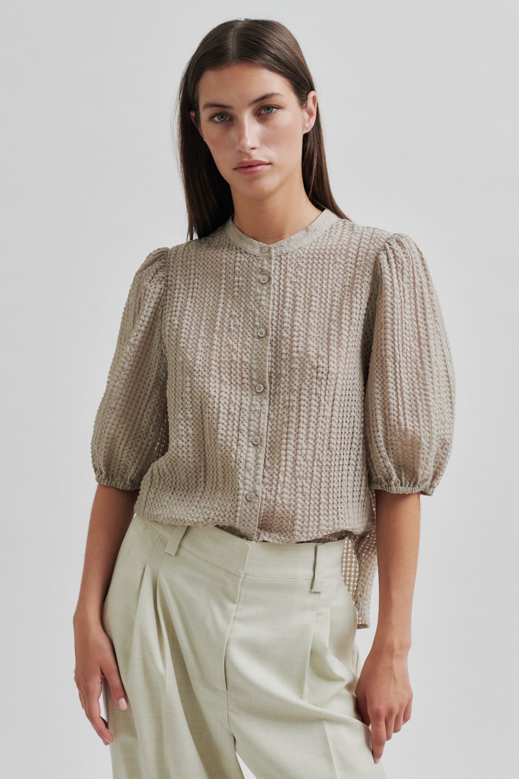 Forudbestilling - Second Female - Tascha Shirt 58402 - Pure Cashmere Bluser