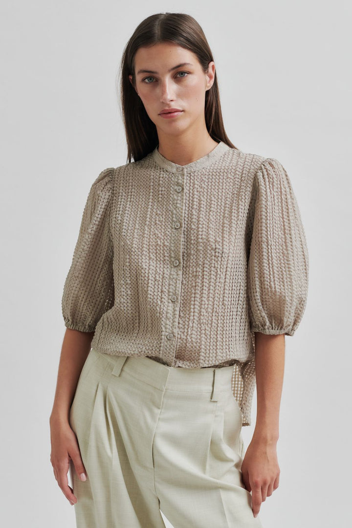 Forudbestilling - Second Female - Tascha Shirt 58402 - Pure Cashmere Bluser