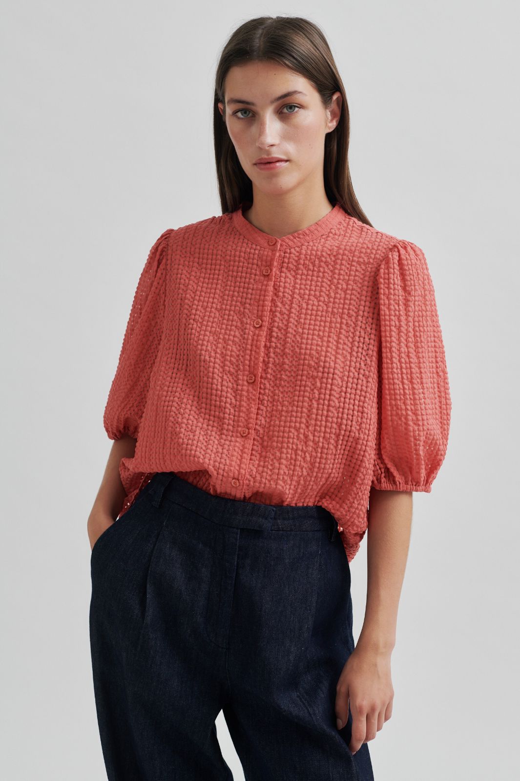 Forudbestilling - Second Female - Tascha Shirt 58402 - Spiced Coral